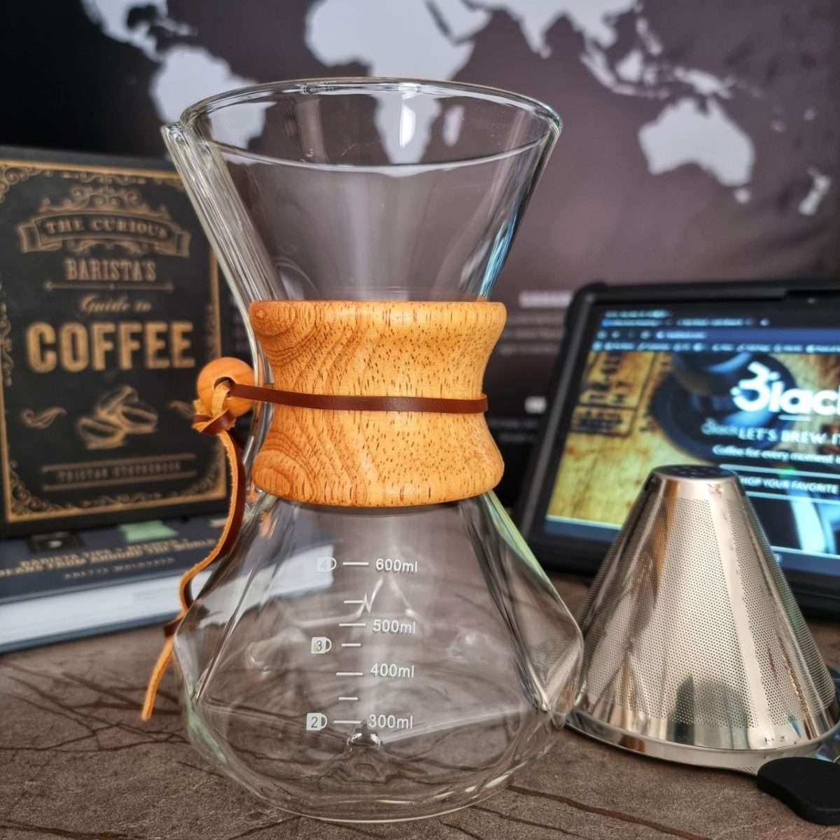 Octagon Chemex Brewing Pitcher + Stainless Filter - Image 2
