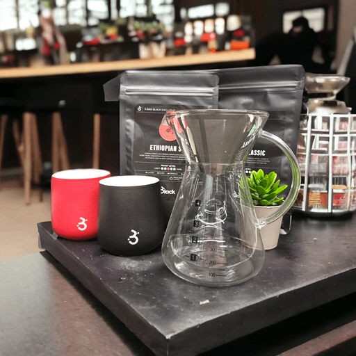 Coffee Brewing Pitcher 600 ml GLASS + Stainless Filter [Chemex*]