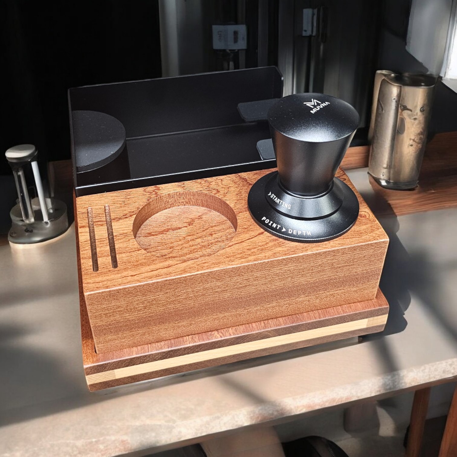 Muvna Walnut Multifuntional Espresso Base [D2]