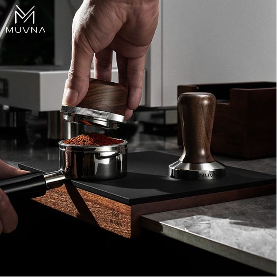 Muvna Espresso Wood Base Tamping Mat
